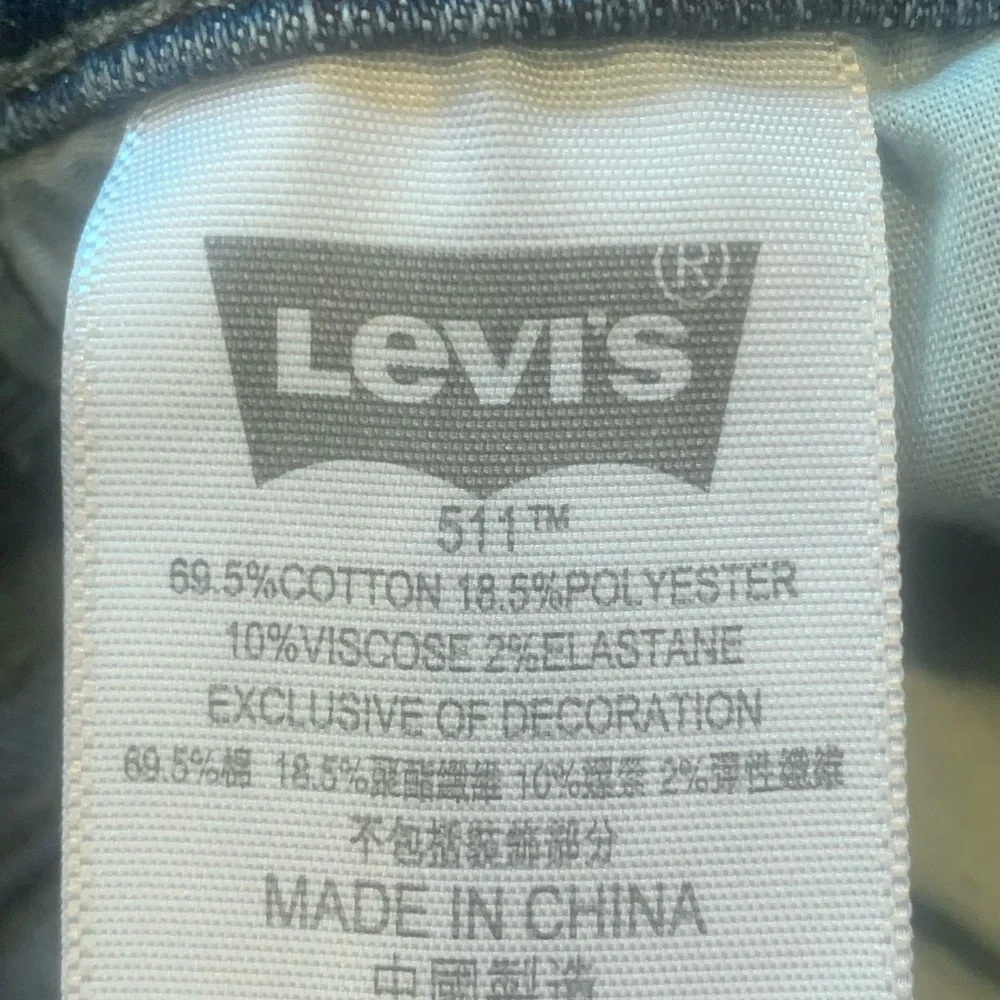 LEVI’S 511 Boys Slim Stretch Straight Leg Jeans Denim Size 10